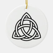 Celtic Trinity Knot Triquetra-symbool Keramisch Ornament (Voorkant)