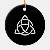 Celtic Trinity Knot Triquetra-symbool Keramisch Ornament (Voorkant)