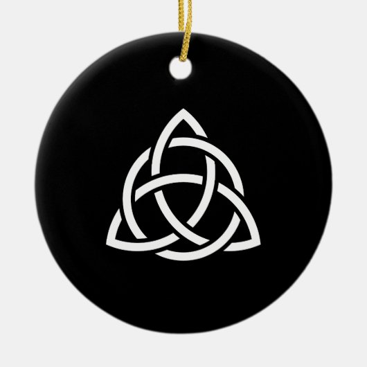 Celtic Trinity Knot Triquetra-symbool Keramisch Ornament (Voorkant)