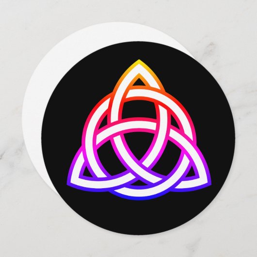 Celtic Trinity Knot Triquetra Wicca Symbol Kaart (Voorkant / Achterkant)