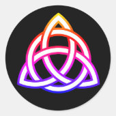Celtic Trinity Knot Triquetra Wicca Symbol Ronde Sticker (Voorkant)