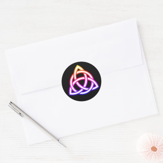 Celtic Trinity Knot Triquetra Wicca Symbol Ronde Sticker (Envelop)