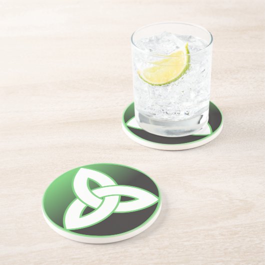 Celtic Trinity Knot Up Zandsteen Onderzetter (Zijkant)