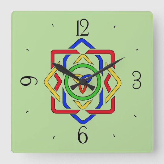 Celtic Trinity Knot Vierkante Klok (Voorkant)
