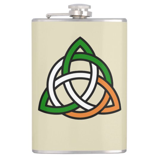 Celtic Trinity Knot Vinyl Wrap Flask Heupfles (Voorkant)