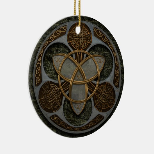 Celtic Trinity Shield Keramisch Ornament (Rechts)