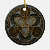 Celtic Trinity Shield Keramisch Ornament (Voorkant)
