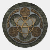 Celtic Trinity Shield Ronde Sticker (Voorkant)