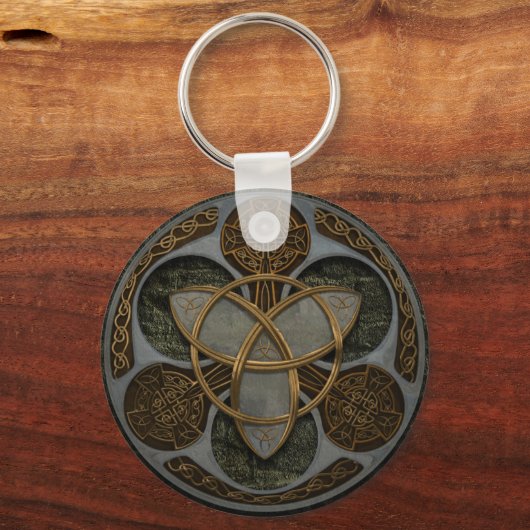 Celtic Trinity Shield Sleutelhanger (Voorkant)
