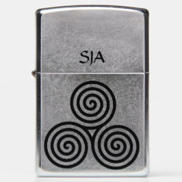 Celtic Triple Spiral Design Zippo Lighter