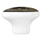 Celtic Triple Spiral Keramische Knop (Zijkant)