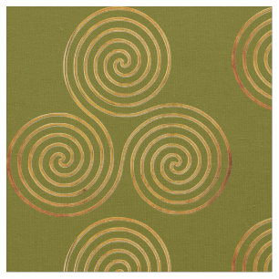 Celtic Triple Spirale One Line Gold Stof