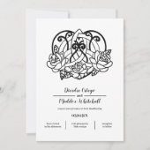 Celtic Triquetra Heart Knot Floral Handfasting Kaart (Voorkant)