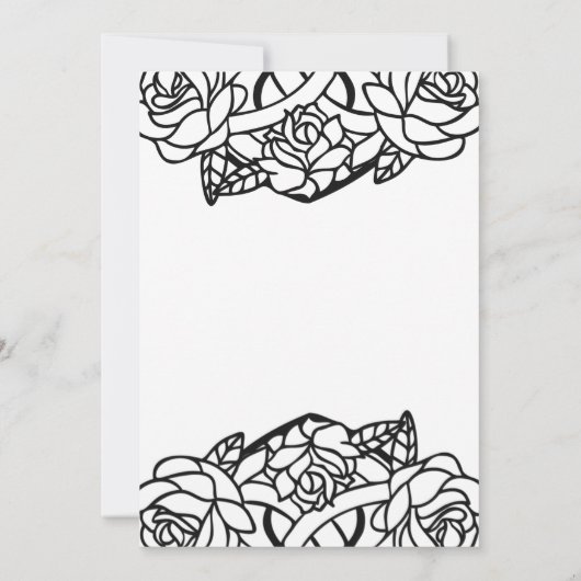 Celtic Triquetra Heart Knot Floral Handfasting Kaart (Achterkant)