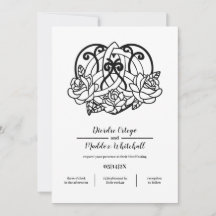 Celtic Triquetra Heart Knot Floral Handfasting