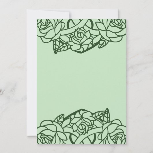 Celtic Triquetra Irish Heart Green Handfasting Kaart (Achterkant)