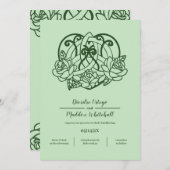 Celtic Triquetra Irish Heart Green Handfasting Kaart (Voorkant / Achterkant)