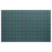 Celtic Triquetra Pattern Blues and Green on Black Stof (Yard (91,4 cm))