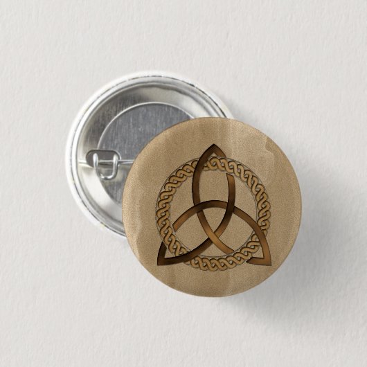 Celtic Triquetra Trinity Knot Button (Voorkant /achterkant)