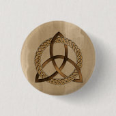 Celtic Triquetra Trinity Knot Button (Voorkant)