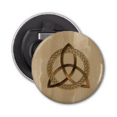Celtic Triquetra Trinity Knot Button Flesopener (Voorkant)