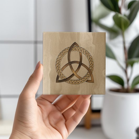 Celtic Triquetra Trinity Knot Ceramic Tegel Tegeltje