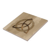 Celtic Triquetra Trinity Knot Ceramic Tegel Tegeltje (Zijkant)