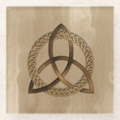 Celtic Triquetra Trinity Knot Glass Onderzetter (Voorkant)
