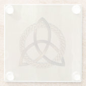 Celtic Triquetra Trinity Knot Glass Onderzetter (Achterkant)