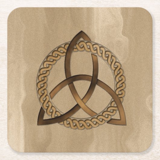 Celtic Triquetra Trinity Knot Kartonnen Onderzetters (Voorkant)