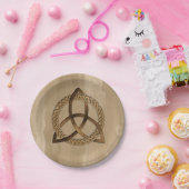 Celtic Triquetra Trinity Knot Paper Borden Papieren Bordje (Feest)