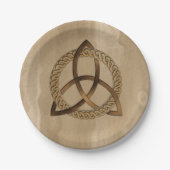 Celtic Triquetra Trinity Knot Paper Borden Papieren Bordje (Voorkant)