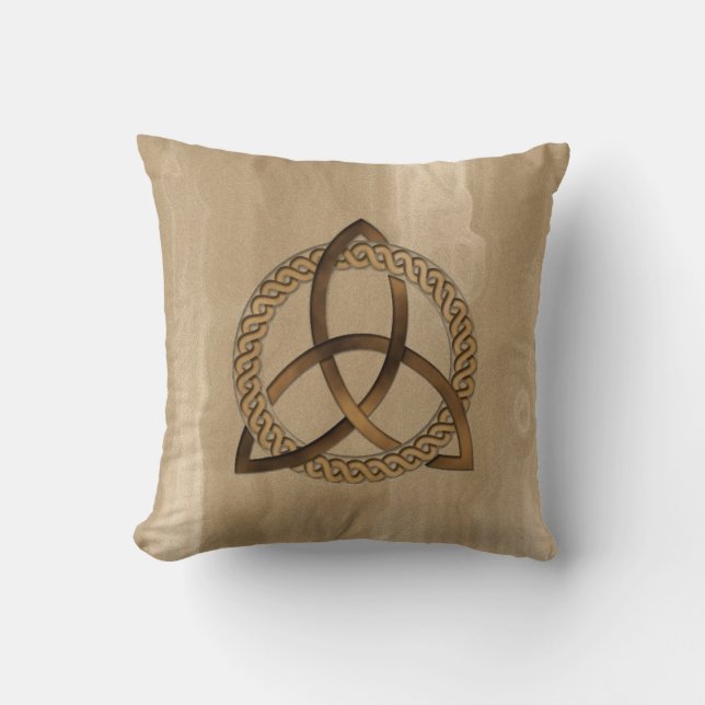 Celtic Triquetra Trinity Knot Pillow Kussen (Voorkant)