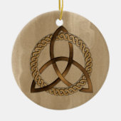 Celtic Triquetra Trinity Knot Round Ornament (Voorkant)