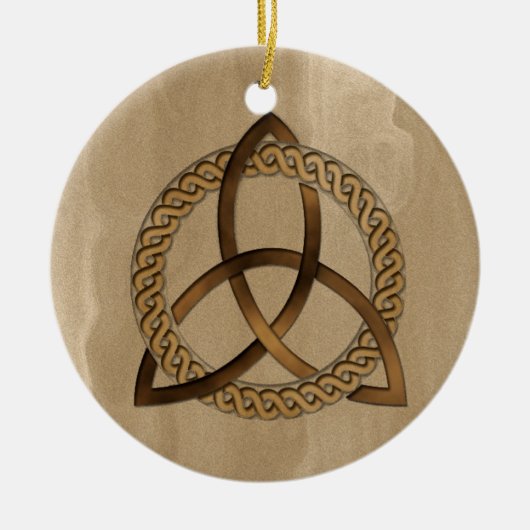 Celtic Triquetra Trinity Knot Round Ornament (Voorkant)