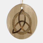 Celtic Triquetra Trinity Knot Round Ornament (Links)