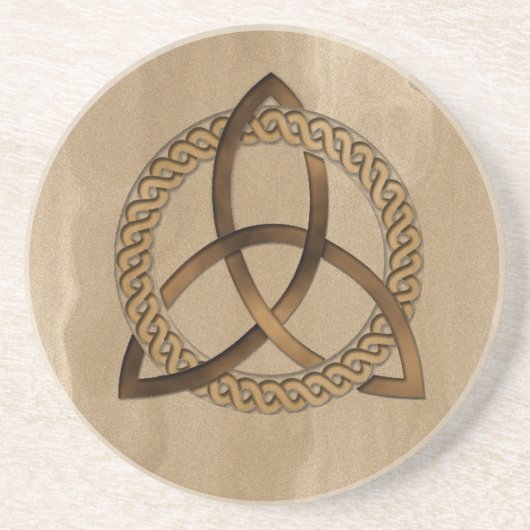 Celtic Triquetra Trinity Knot Sandstone Onderzette Zandsteen Onderzetter (Voorkant)