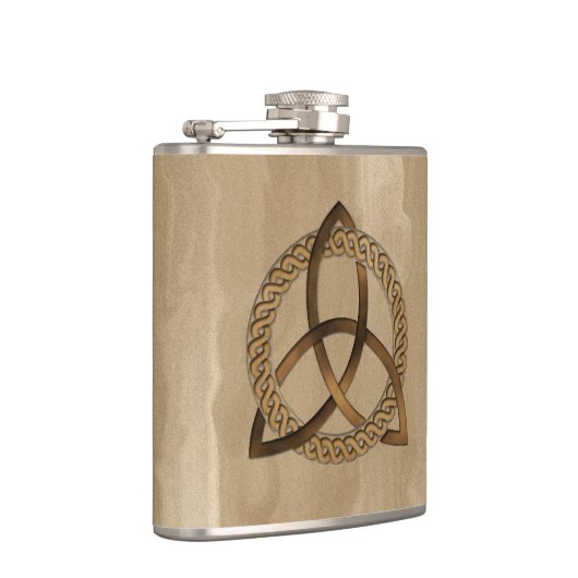 Celtic Triquetra Trinity Knot Vinyl Wrapped Flask Heupfles (Rechts)
