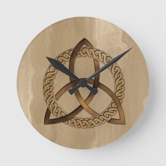 Celtic Triquetra Trinity Knot Wall klok (Voorkant)