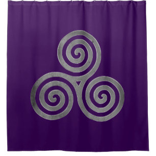 Celtic Tris antiek Silver Douchegordijn