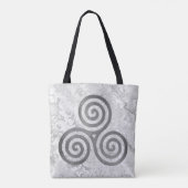Celtic Tris antiek Silver + uw steun & idee Tote Bag (Achterkant)