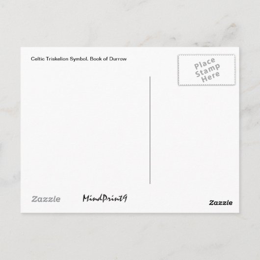 Celtic Tris Briefkaart (Achterkant)