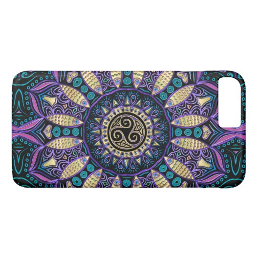 Celtic Tris Mandala iPhone 7 Plus Hoesje (Achterkant (Horizontaal))