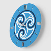 Celtic Tris Ornament, Sky Blue en Grote Klok (Hoek)