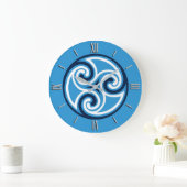 Celtic Tris Ornament, Sky Blue en Grote Klok (Huis)