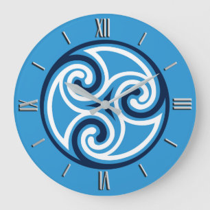 Celtic Tris Ornament, Sky Blue en Grote Klok