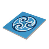 Celtic Tris Ornament, Sky Blue en Tegeltje (Zijkant)