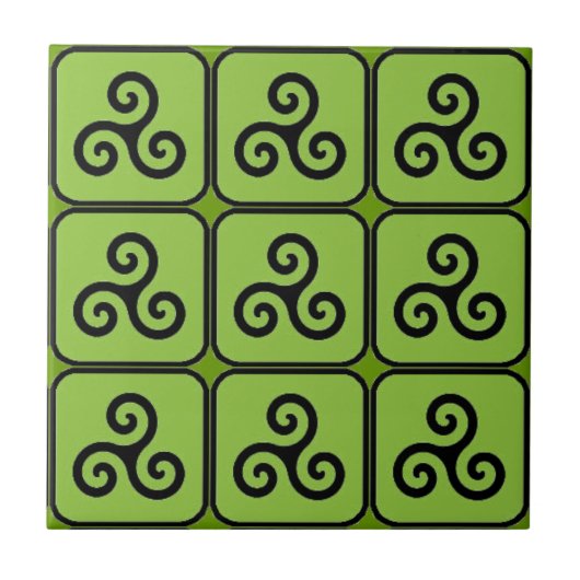 Celtic Tris Tiled Onderzetters Tegeltje (Voorkant)