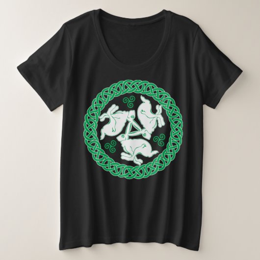 Celtic Trisangers Hares Grote Maat T-shirt (Design voorkant)
