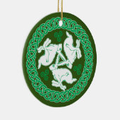 Celtic Trisangers Hares Keramisch Ornament (Rechts)